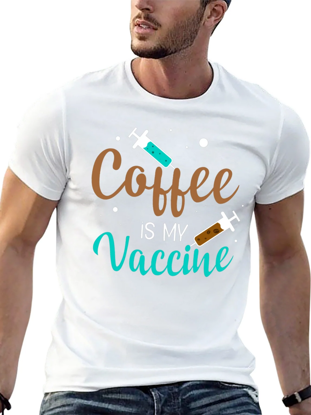 Coffee is My Vaccine T-Shirt - Funny & Comfortable product image 12