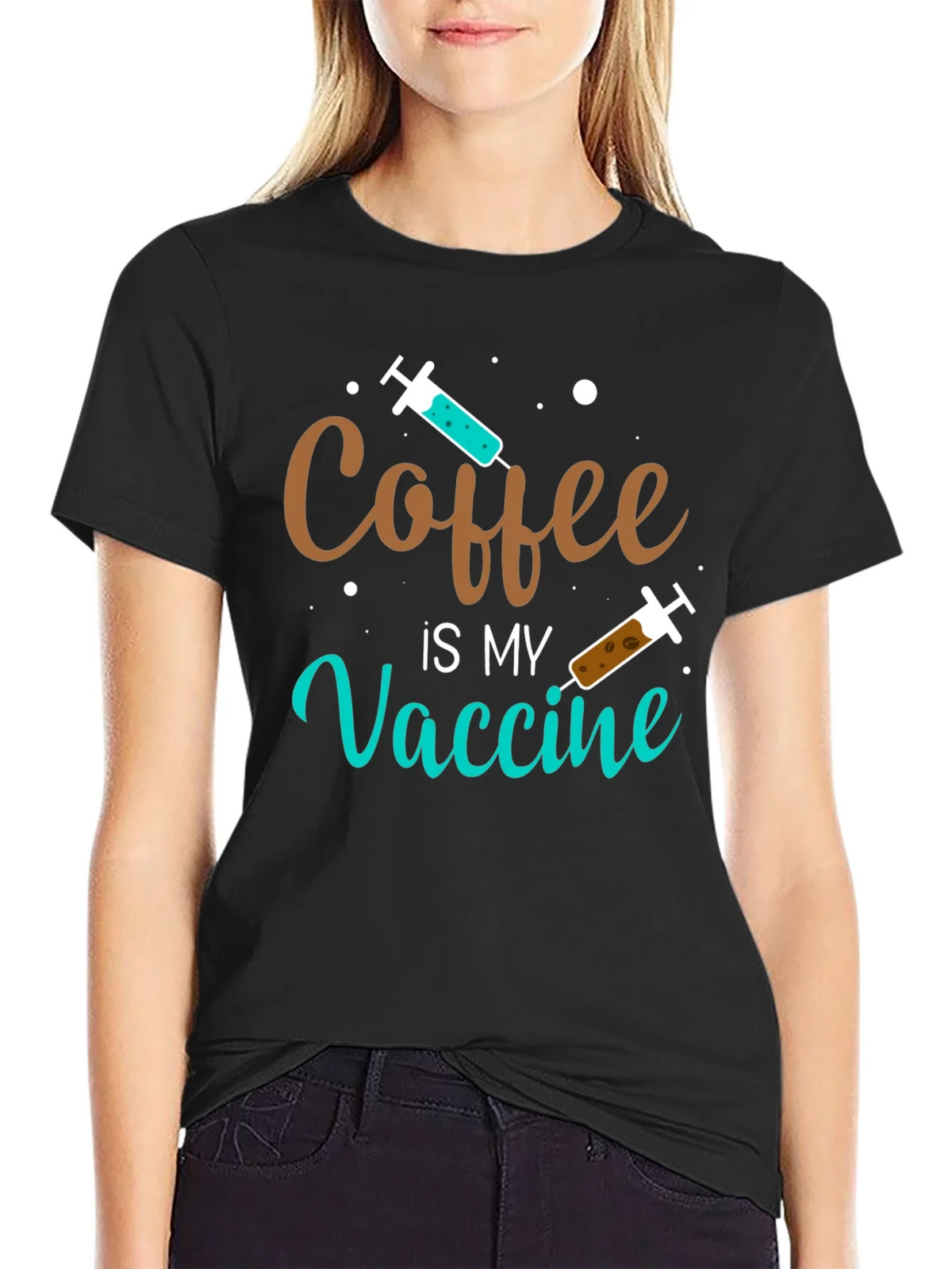 Coffee is My Vaccine T-Shirt - Funny & Comfortable product image 2