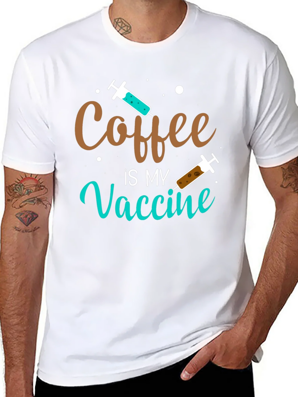 Coffee is My Vaccine T-Shirt - Funny & Comfortable product image 7