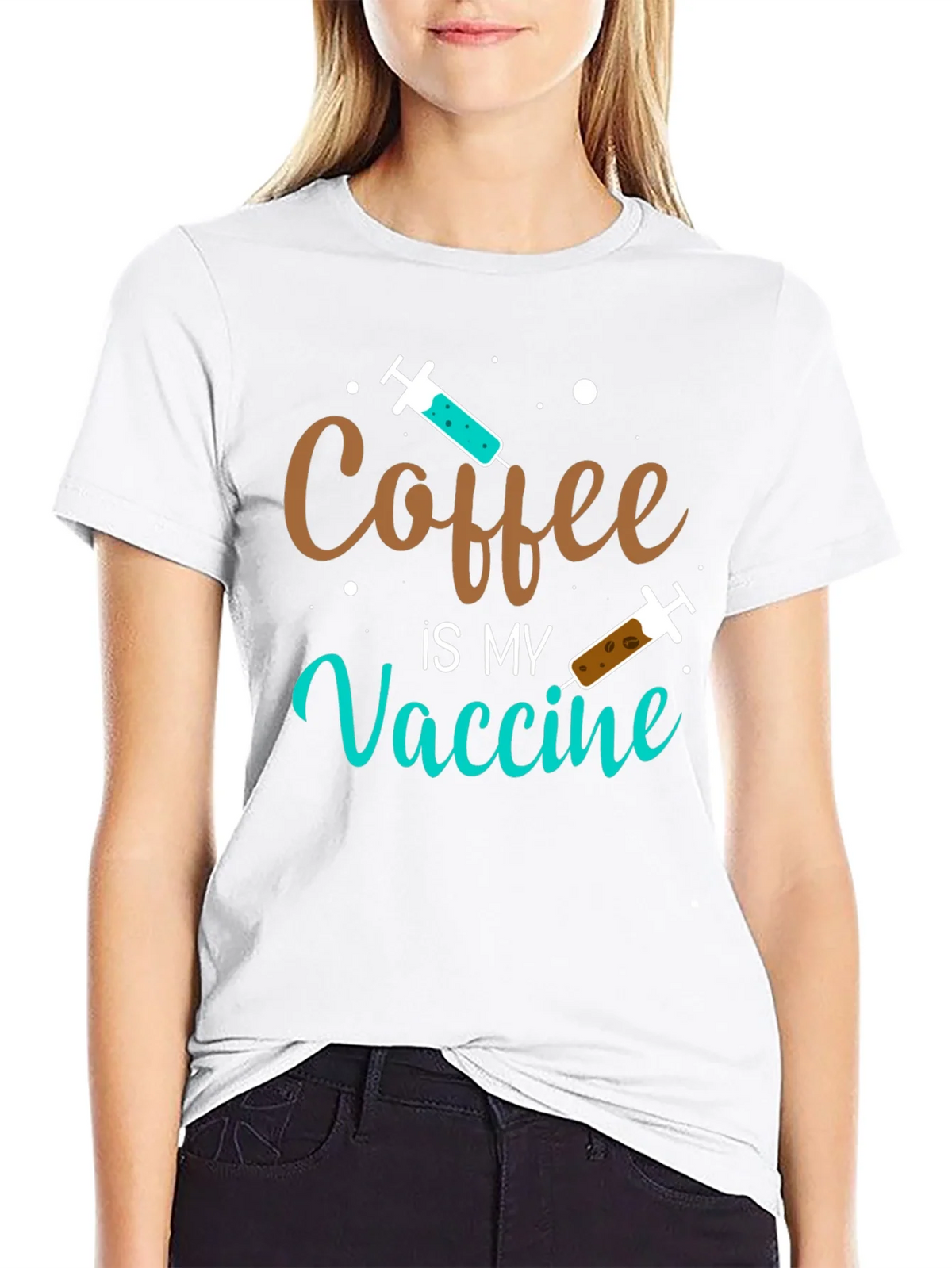 Coffee is My Vaccine T-Shirt - Funny & Comfortable product image 8