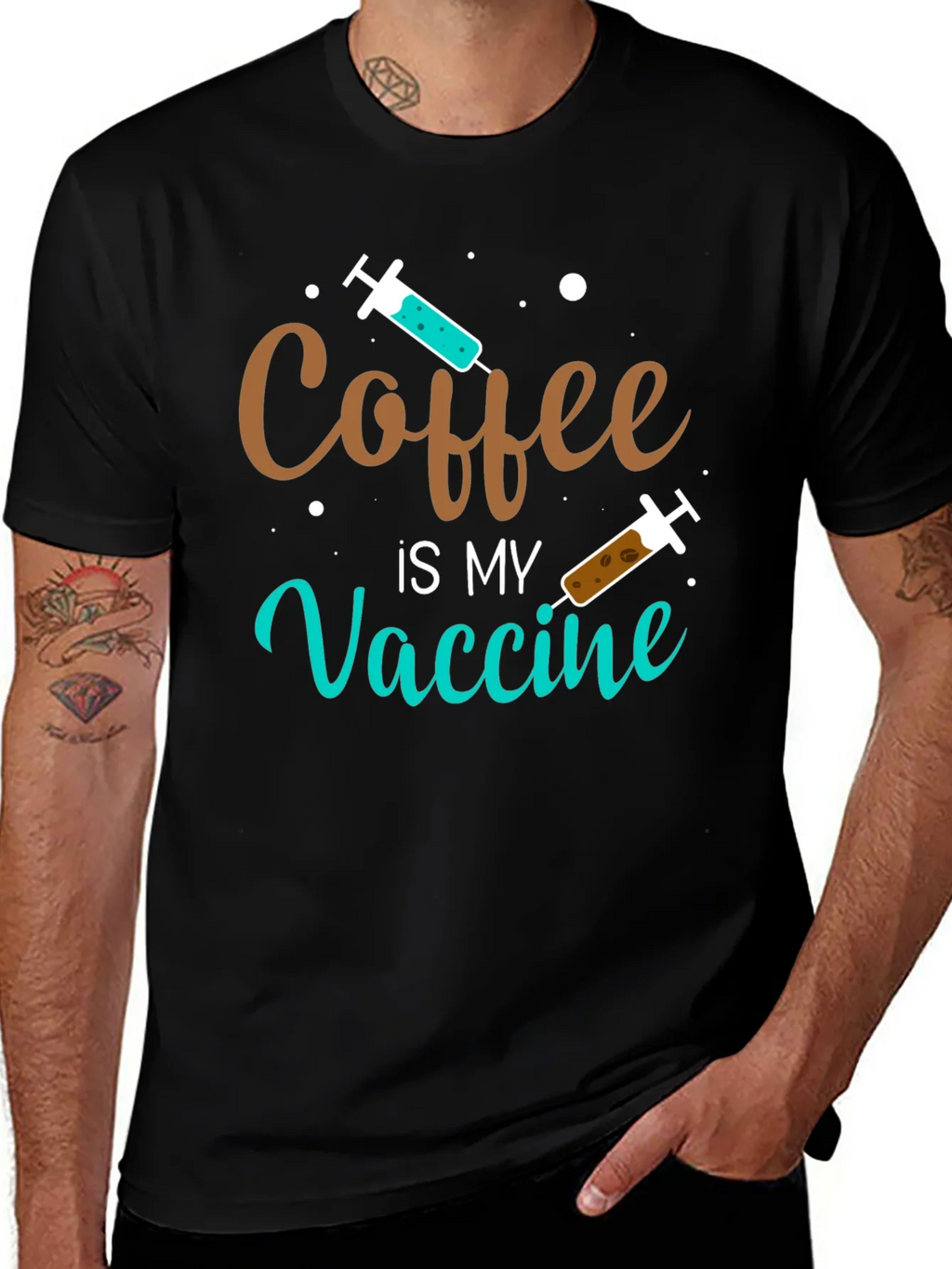 Coffee is My Vaccine T-Shirt - Funny & Comfortable product image 1
