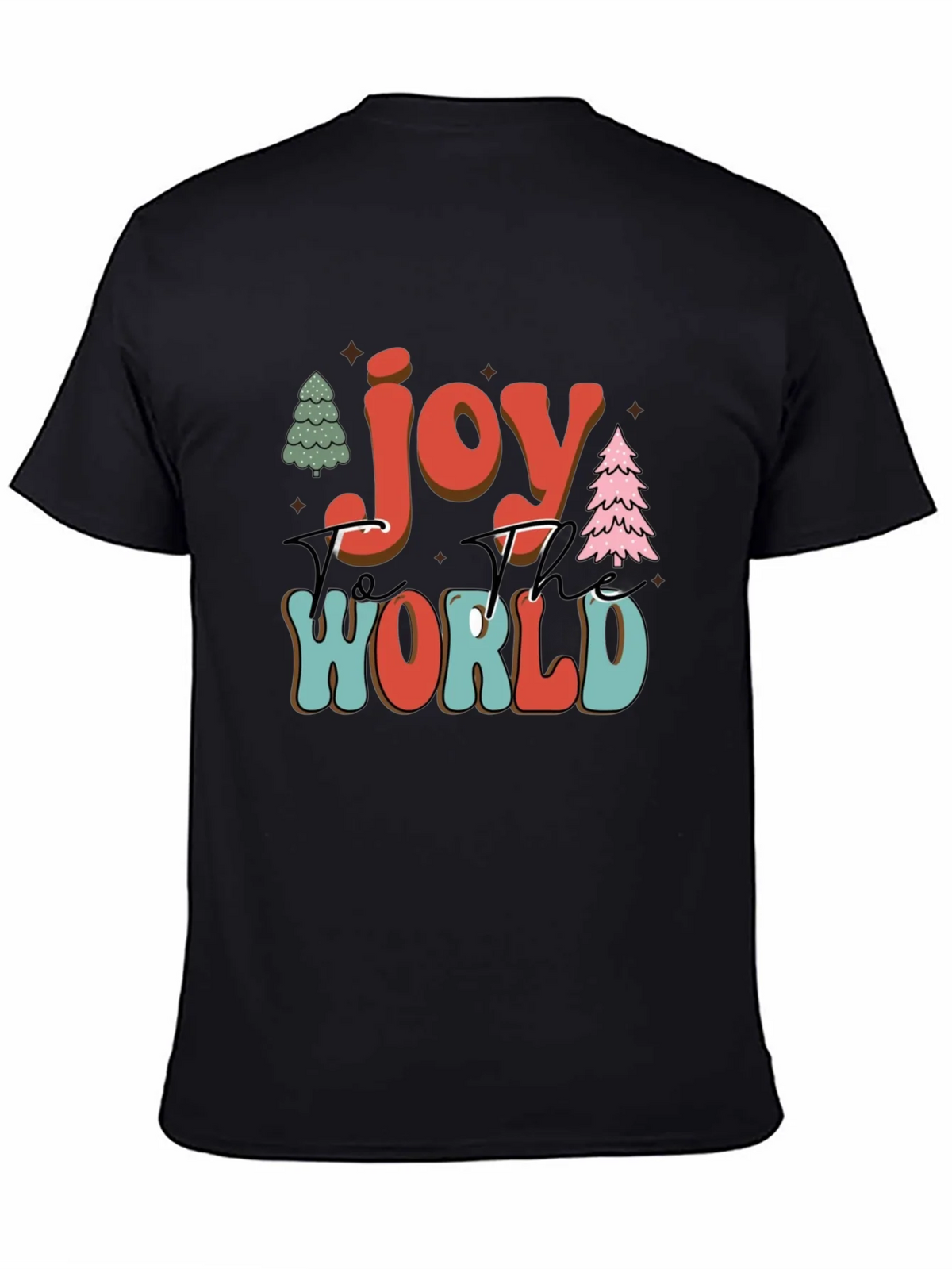 Joy to the World Retro Christmas Tee product image 2