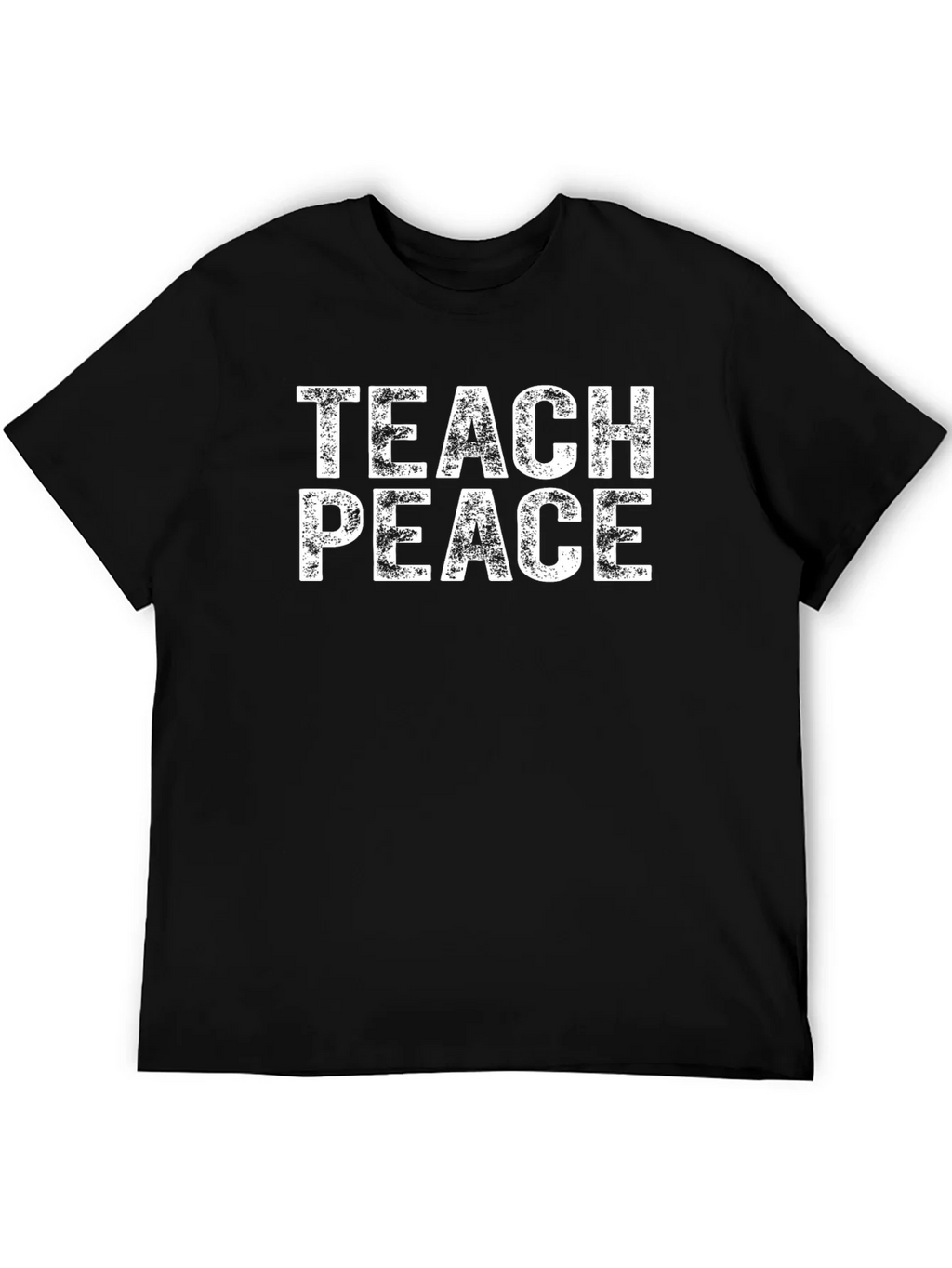Teach Peace Graphic Tee - Black Cotton T-Shirt product image 5