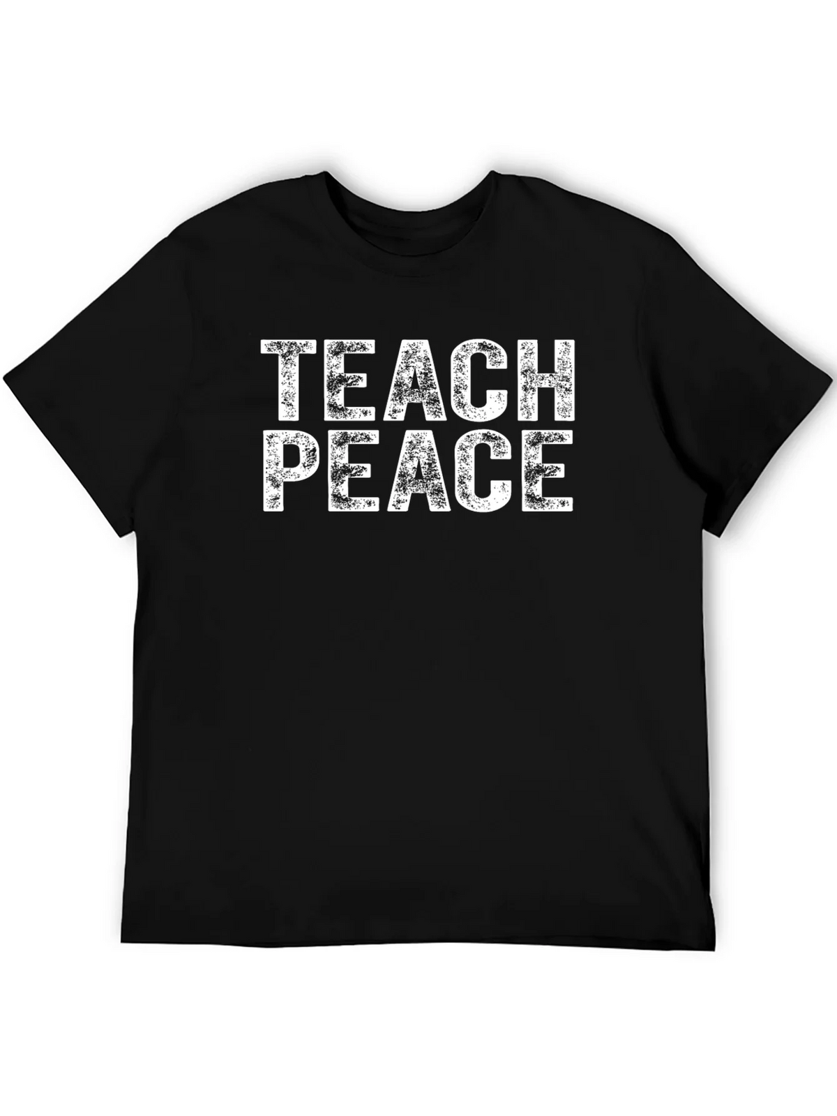 Teach Peace Graphic Tee - Black Cotton T-Shirt product image 5