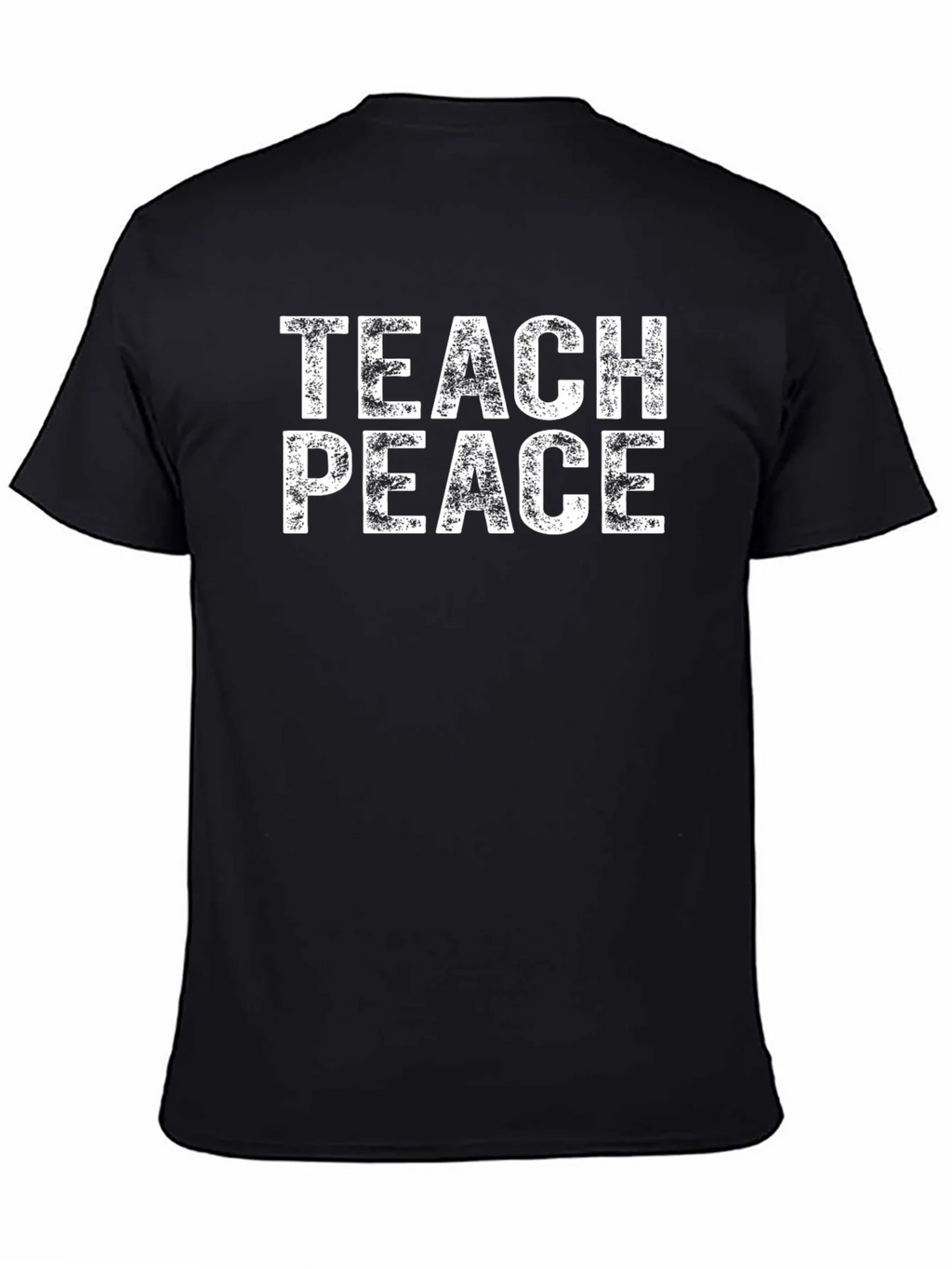 Teach Peace Graphic Tee - Black Cotton T-Shirt product image 4