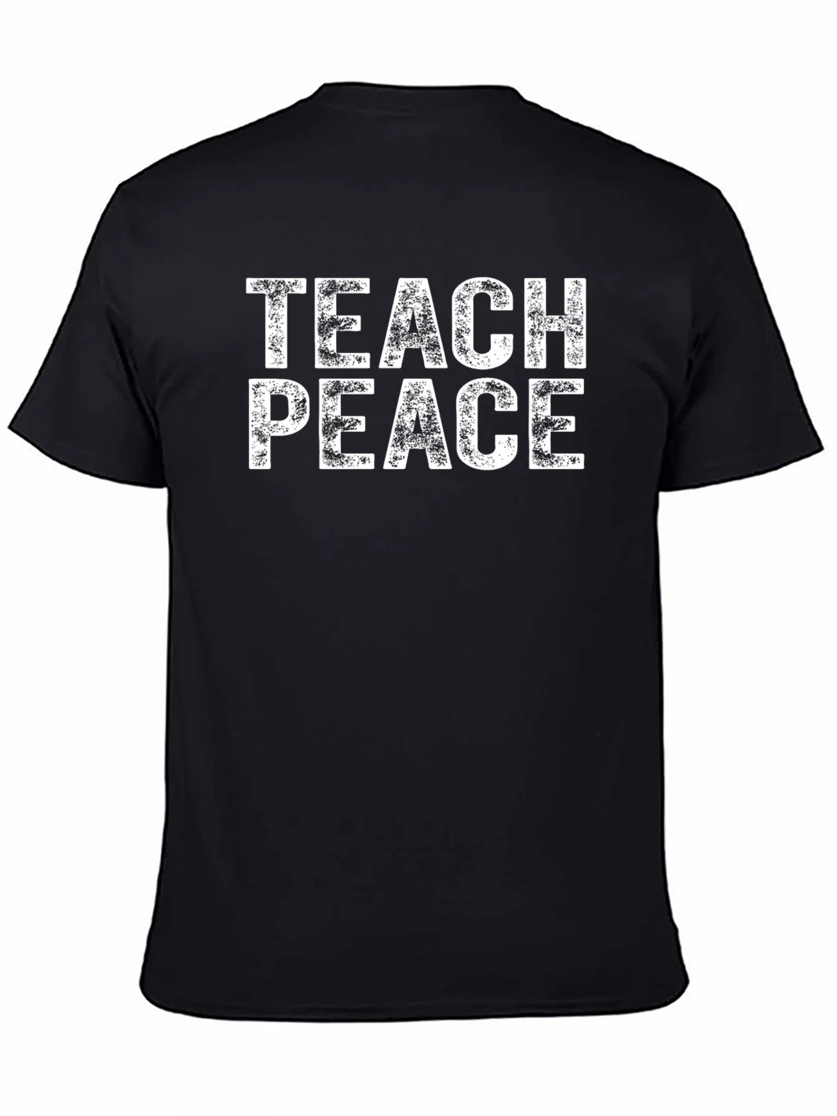Teach Peace Graphic Tee - Black Cotton T-Shirt product image 4