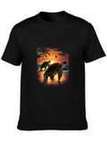 Sunset Turtle Graphic Tee - Black product image 1