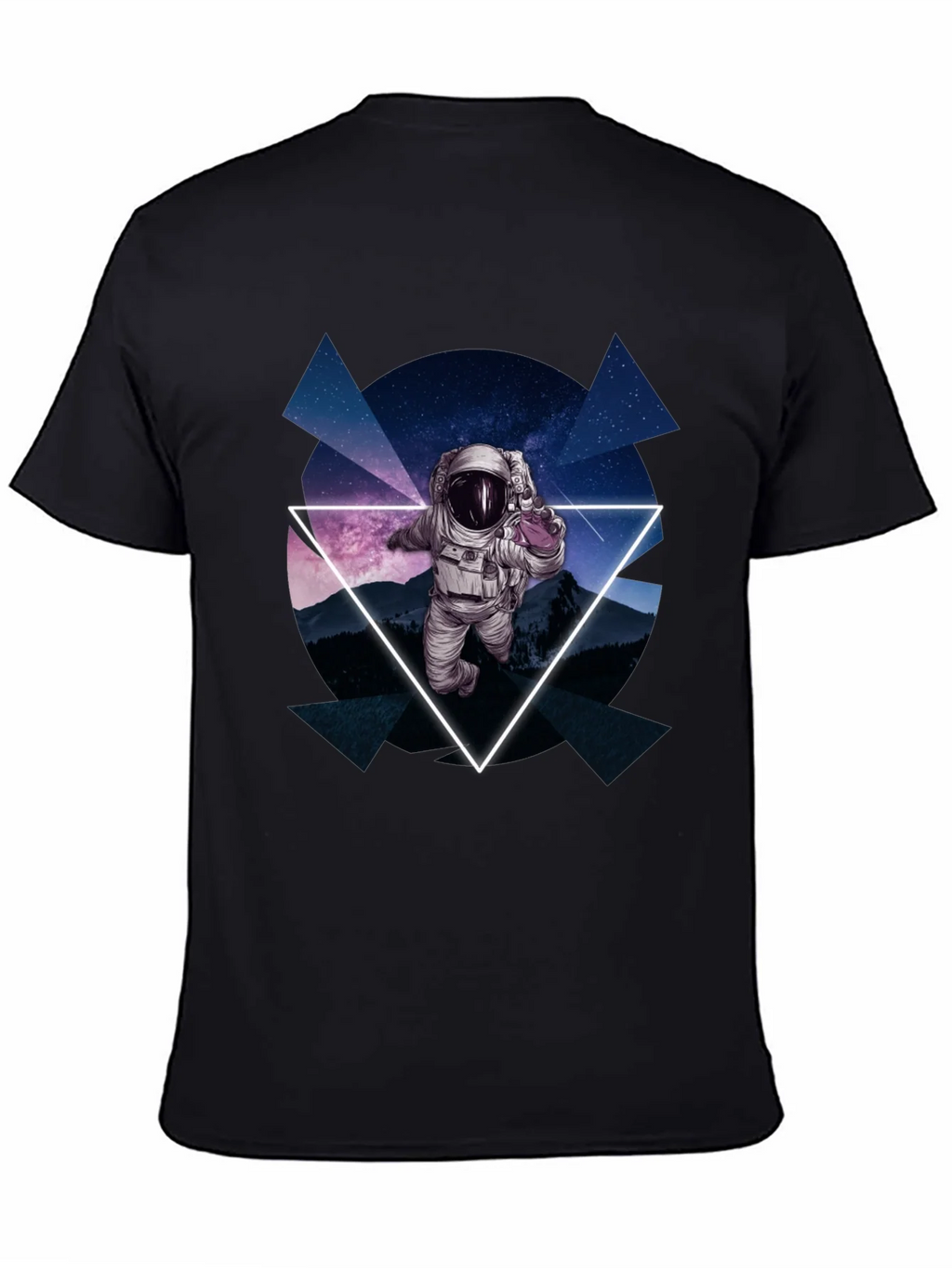Astronaut in Space T-Shirt - Geometric Design product image 4