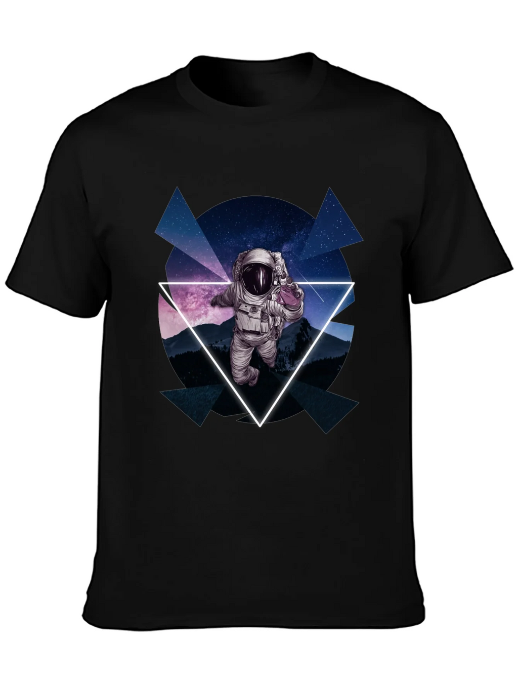 Astronaut in Space T-Shirt - Geometric Design product image 3