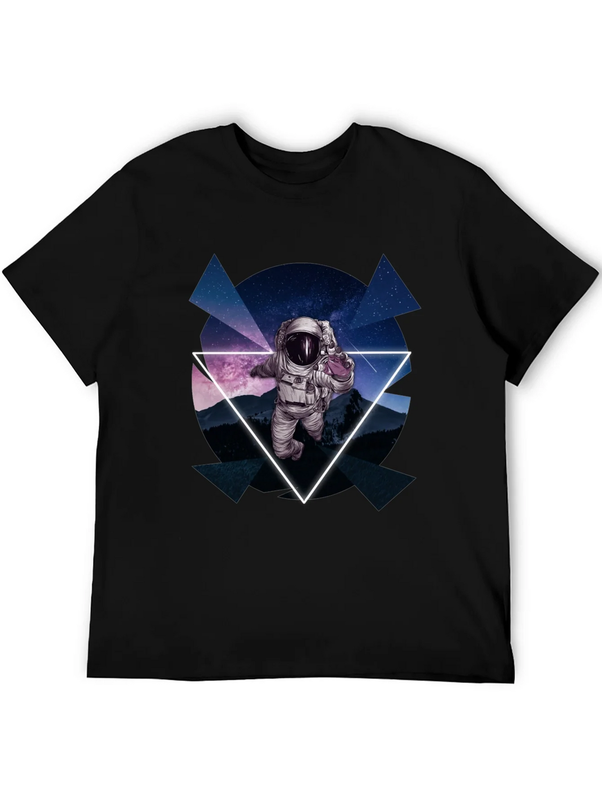 Astronaut in Space T-Shirt - Geometric Design product image 5