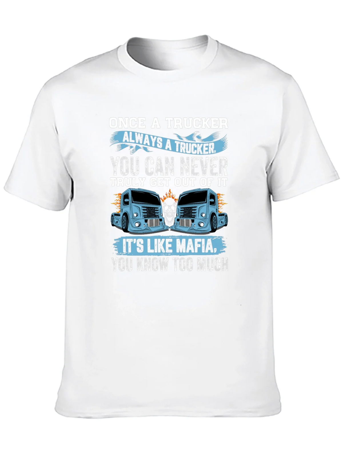 Once A Trucker Always A Black Graphic T-Shirt product image 9