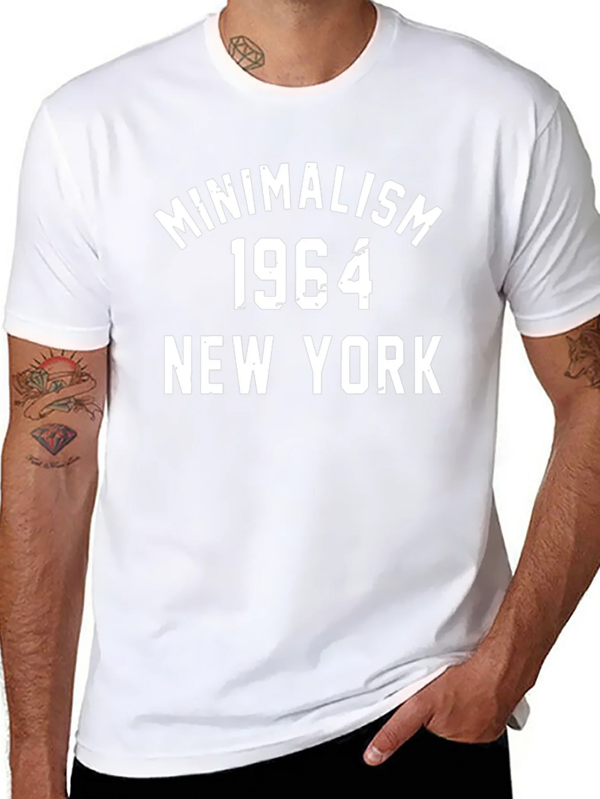 Minimalism 1964 New York Black Graphic T-Shirt product image 7