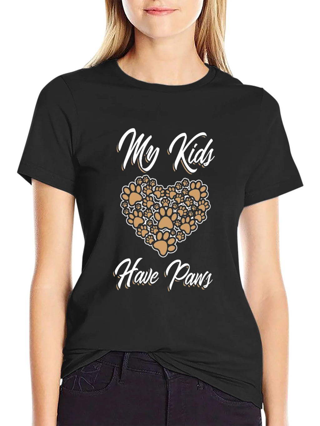 My Kids Have Paws T-Shirt | Novelty Pet Lover Tee product image 2