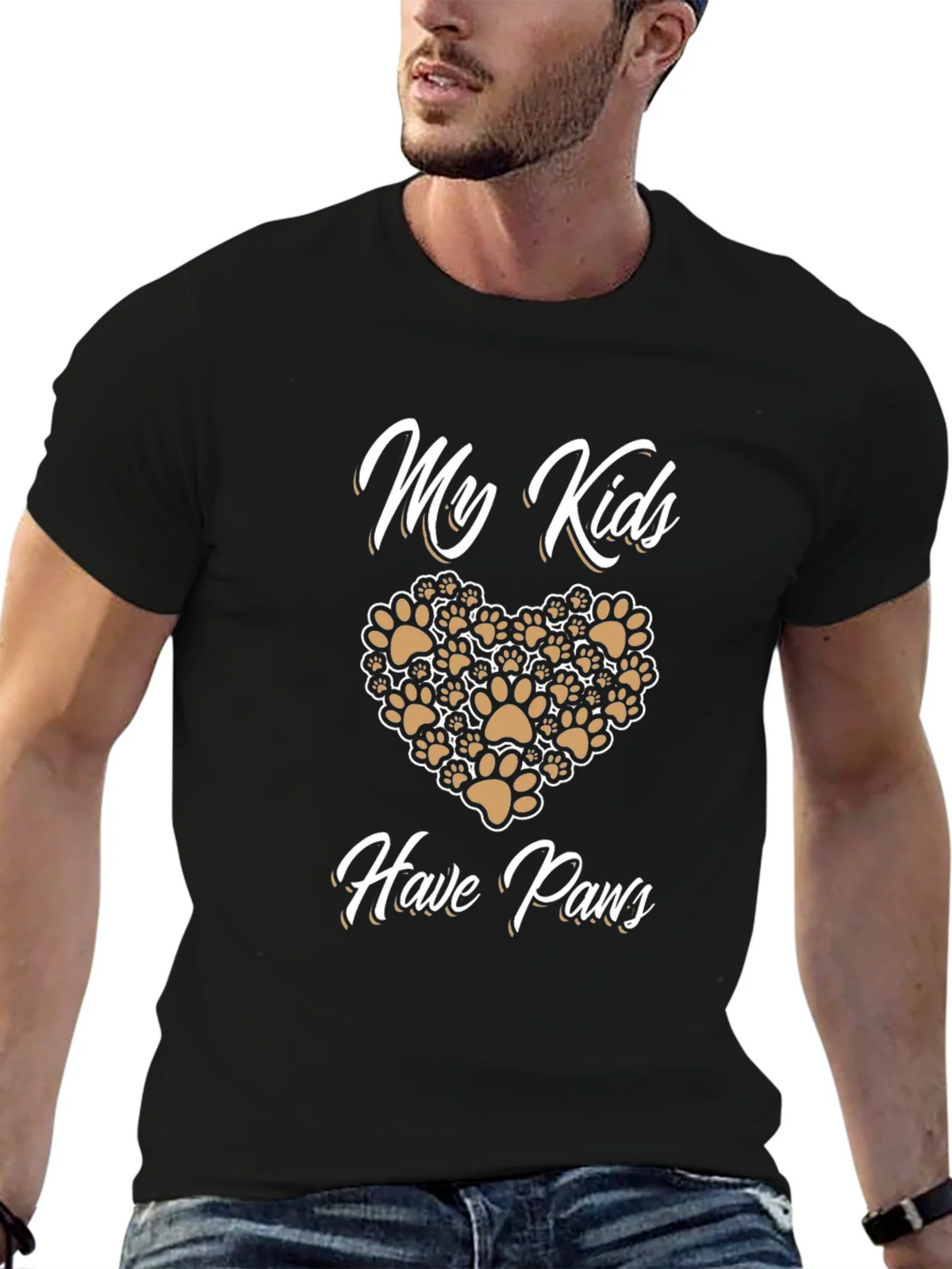 My Kids Have Paws T-Shirt | Novelty Pet Lover Tee product image 6