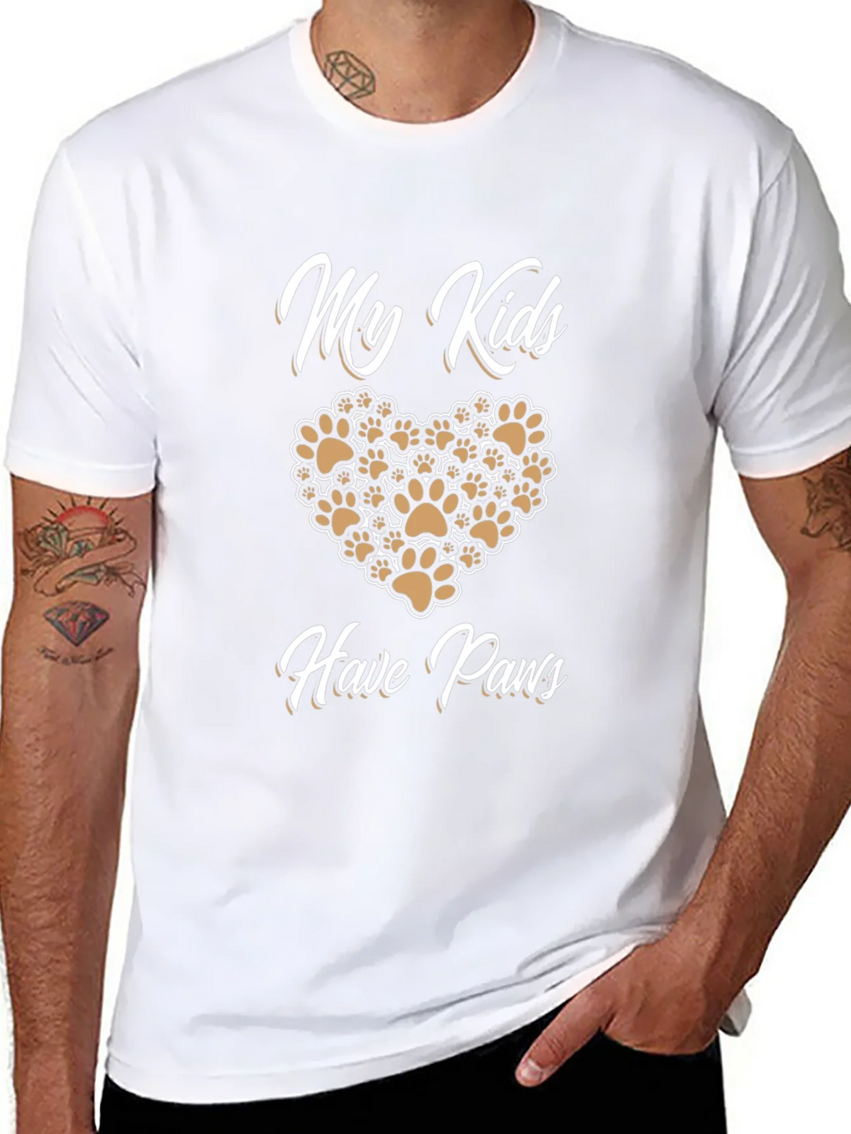 My Kids Have Paws T-Shirt | Novelty Pet Lover Tee product image 7