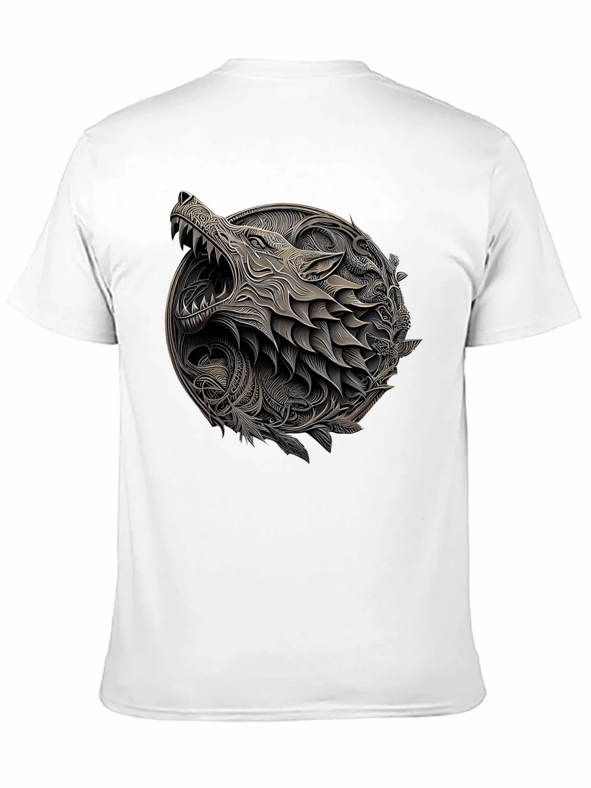 Wolf Art Black Tee - Unique Graphic Design product image 2