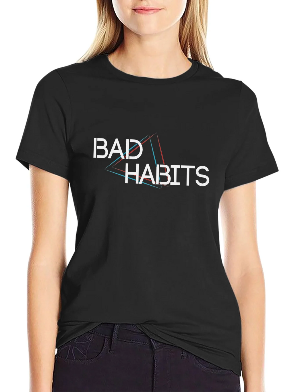 Bad Habits Graphic Print Black T-Shirt product image 2