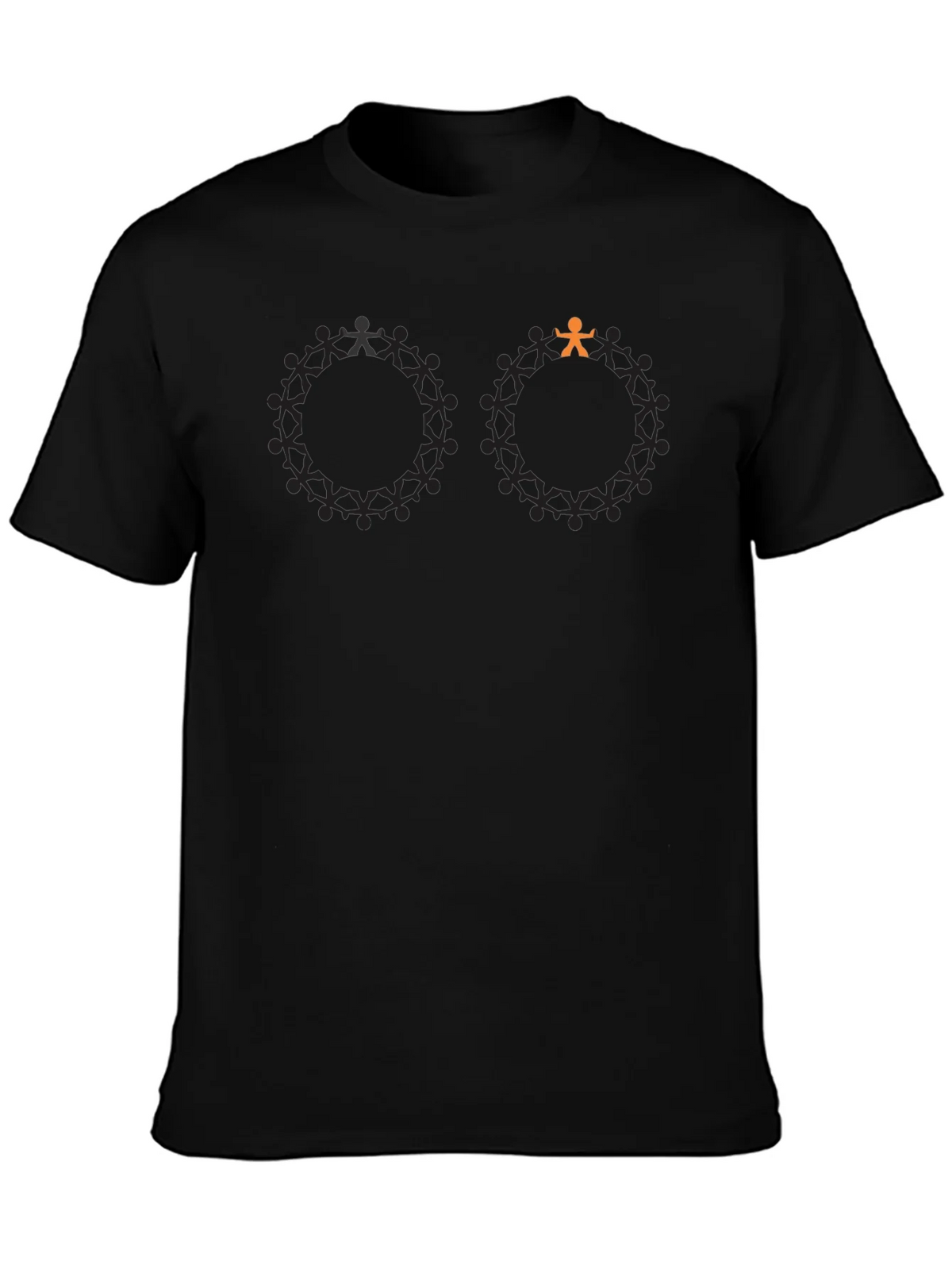 Unique Silhouette People Circle Graphic Tee product image 3