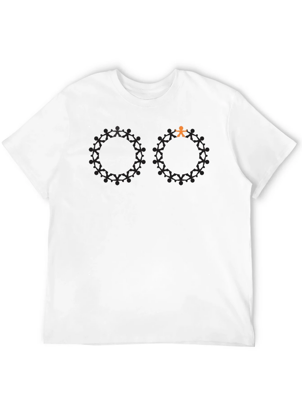 Unique Silhouette People Circle Graphic Tee product image 11