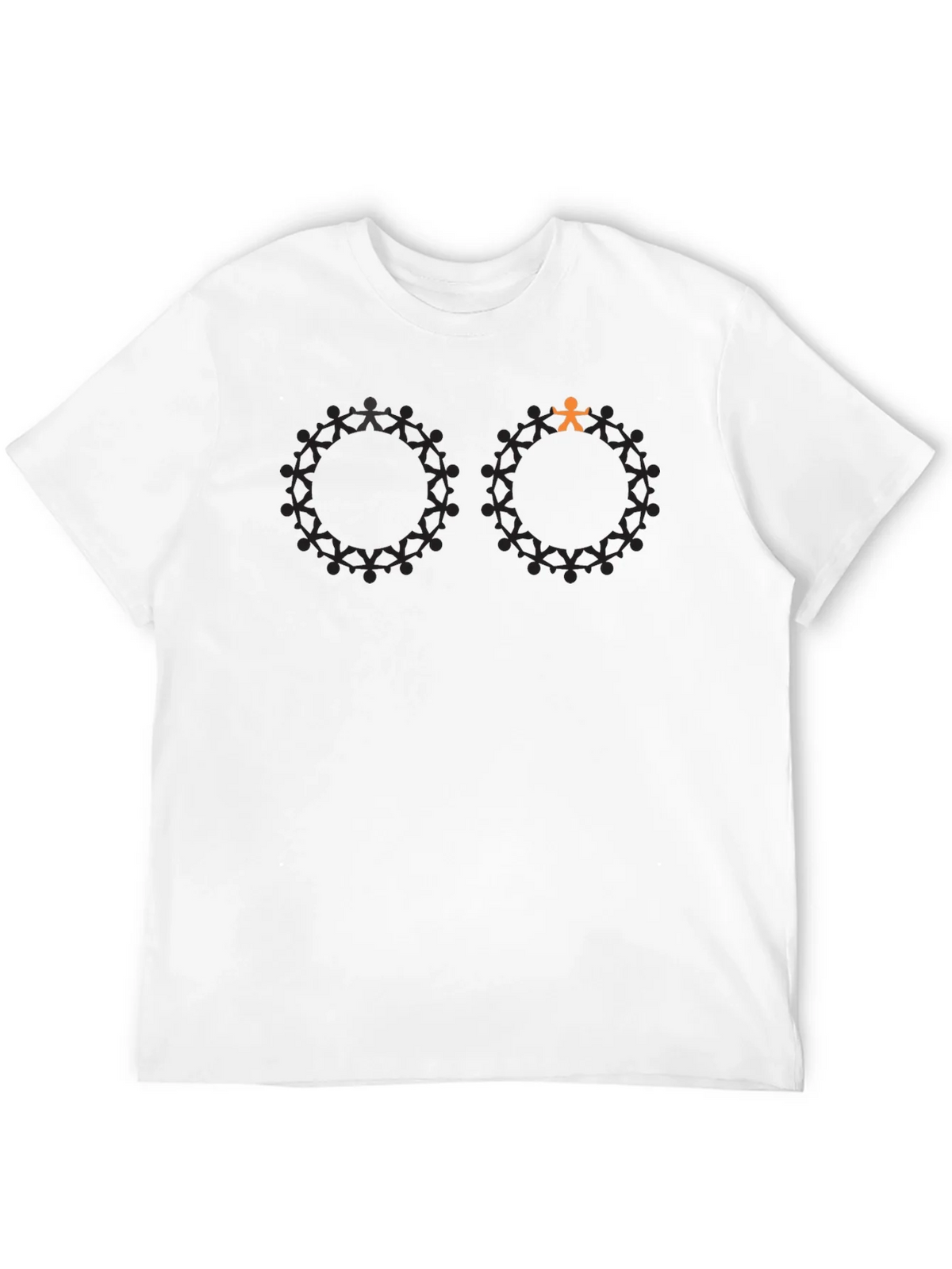 Unique Silhouette People Circle Graphic Tee product image 11