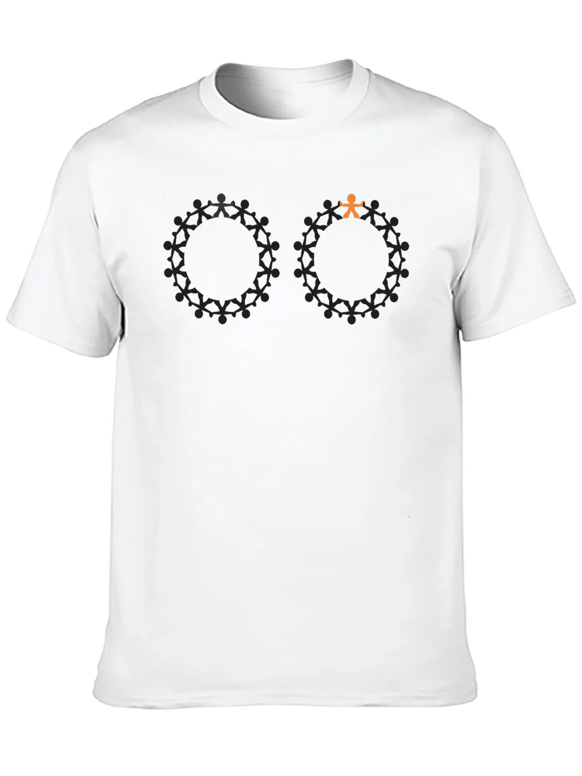 Unique Silhouette People Circle Graphic Tee product image 9