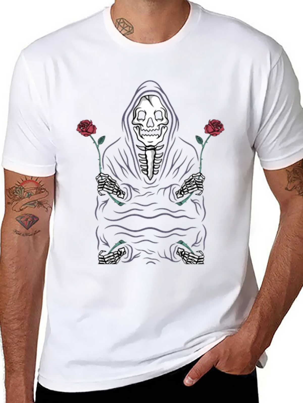 Grim Reaper Rose T-Shirt product image 7
