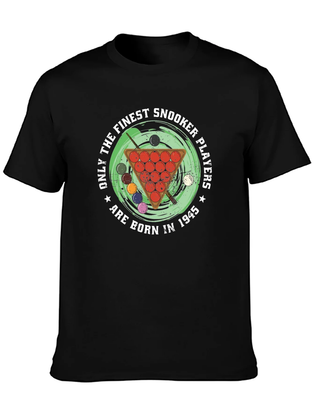 Finest Snooker Players Born in 1945 Black T-Shirt product image 3