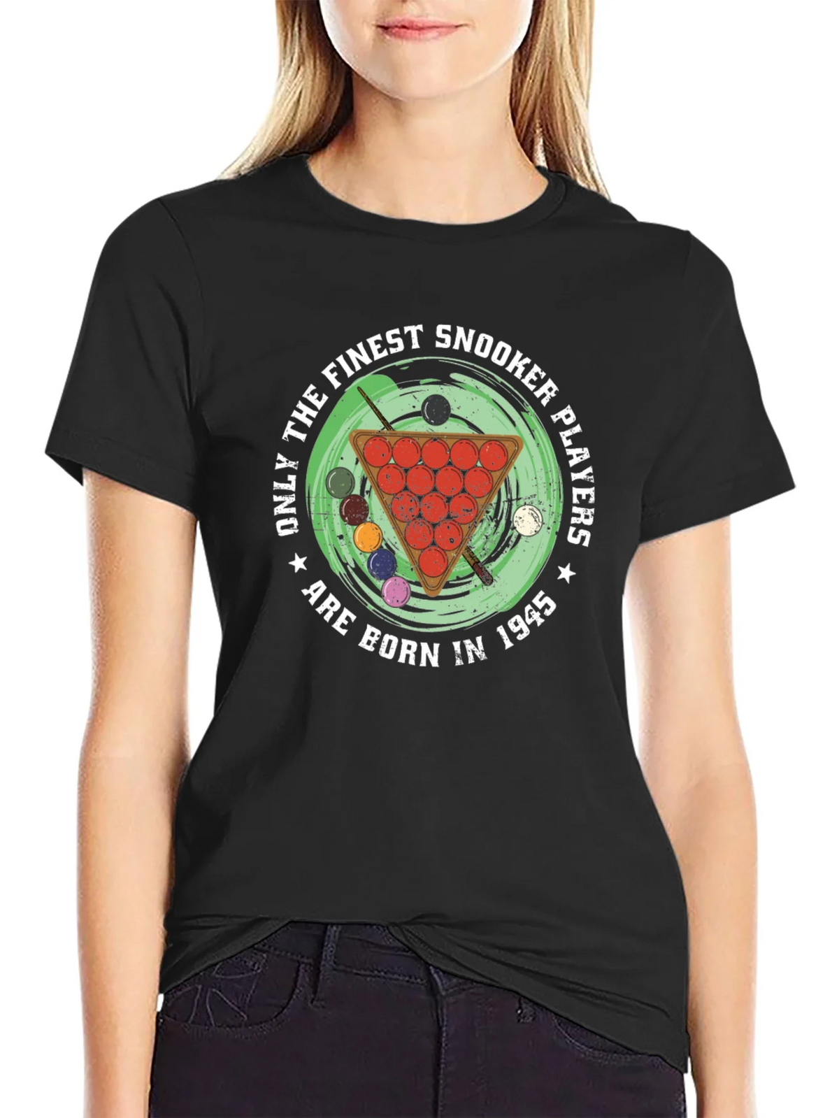 Finest Snooker Players Born in 1945 Black T-Shirt product image 2