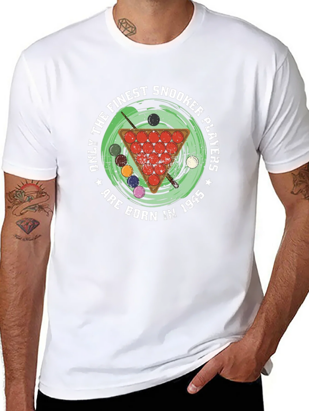 Finest Snooker Players Born in 1945 Black T-Shirt product image 7