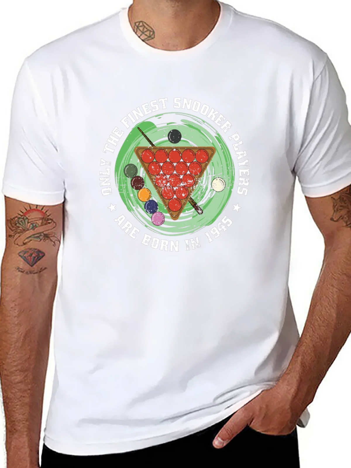 Finest Snooker Players Born in 1945 Black T-Shirt product image 7