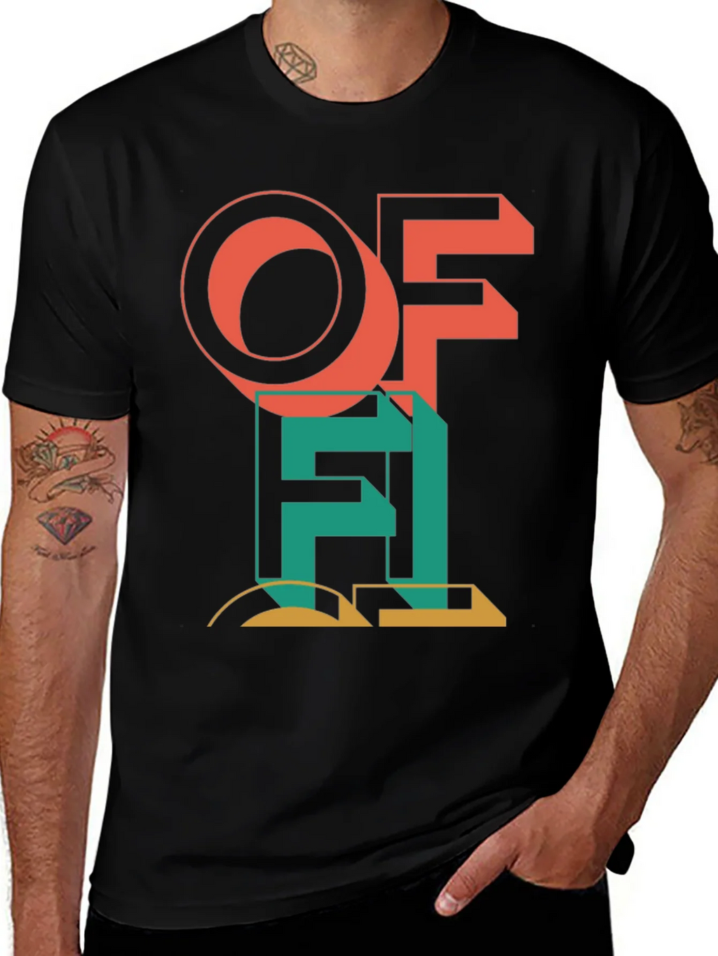 Modern Art Graphic Tee - Black product image 1
