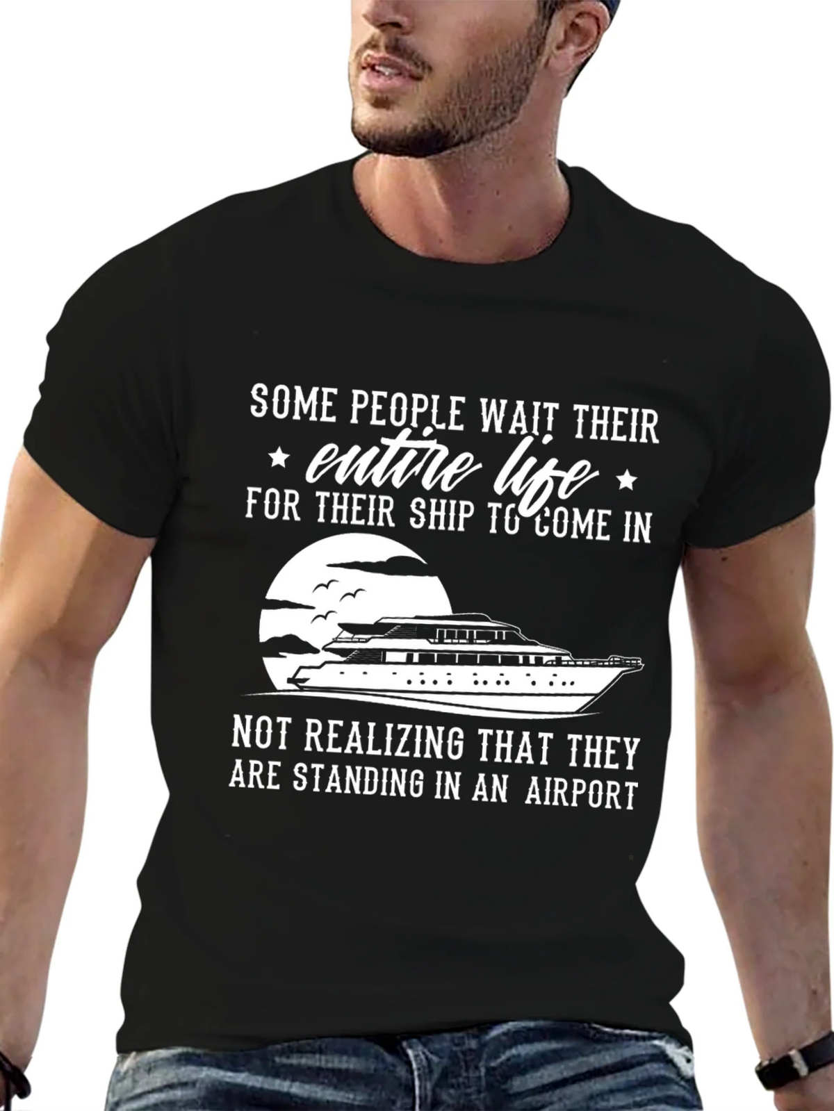 Ship or Airport T-Shirt - Funny Graphic Tee product image 6