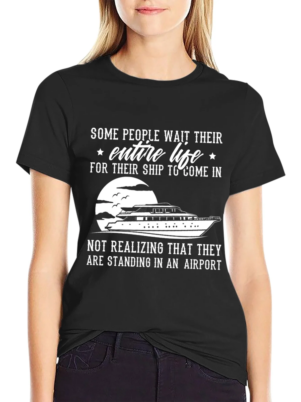 Ship or Airport T-Shirt - Funny Graphic Tee product image 2