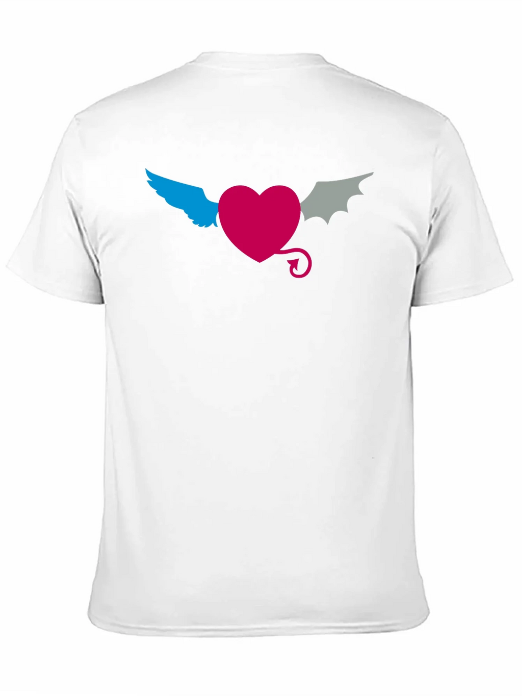 Angel Devil Heart Tee - Black Cotton T-Shirt product image 10