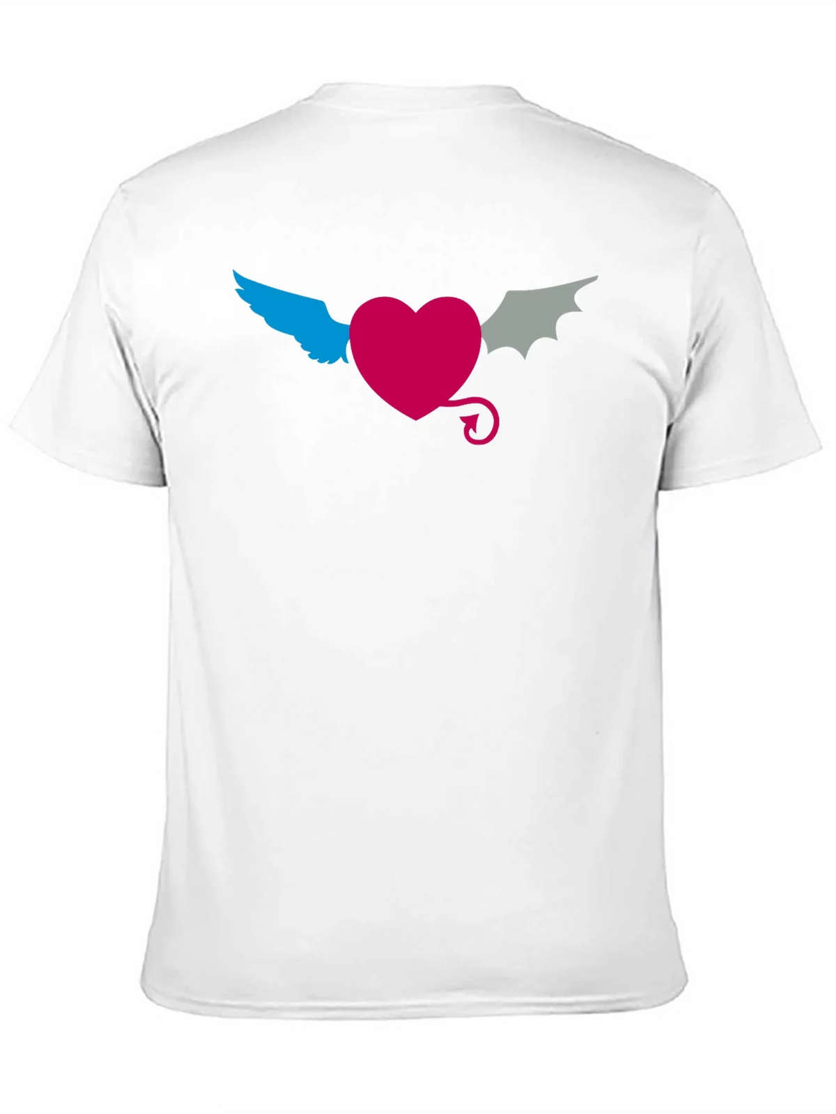 Angel Devil Heart Tee - Black Cotton T-Shirt product image 10