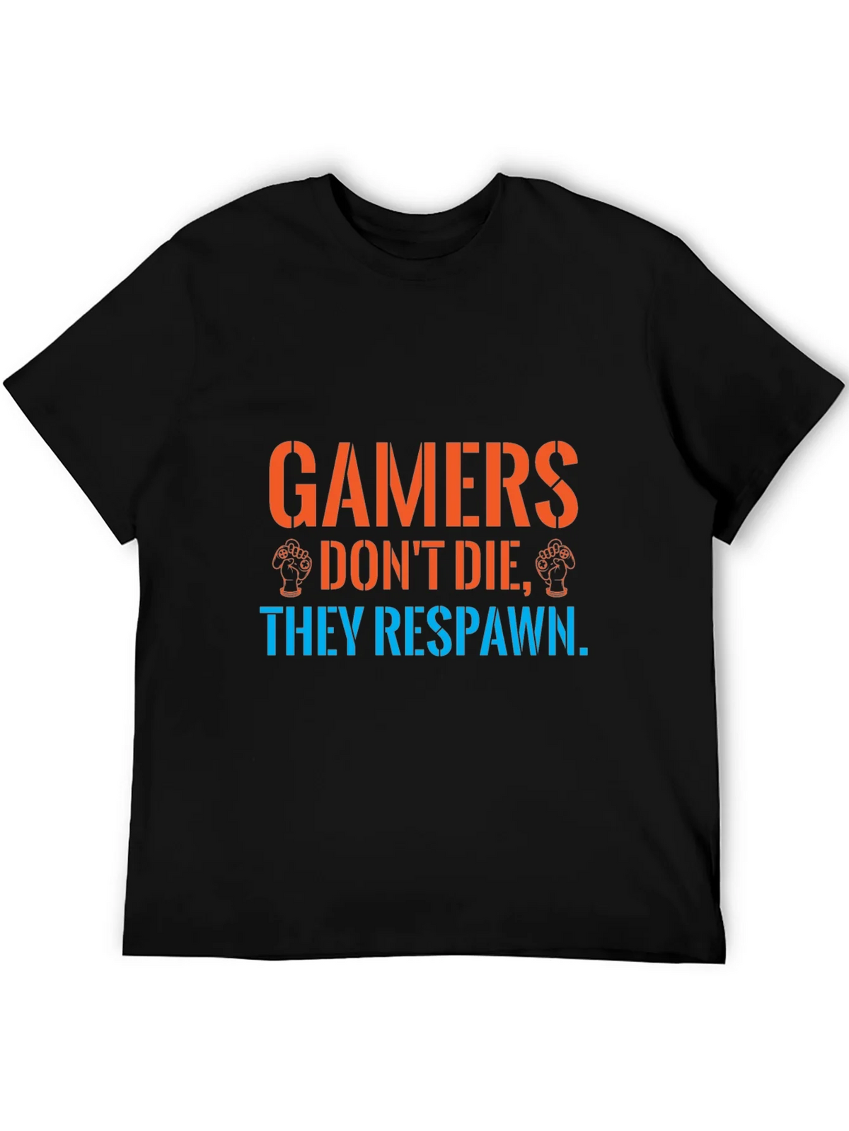 Gamers Respawn Black T-Shirt - Funny Gaming Tee product image 5