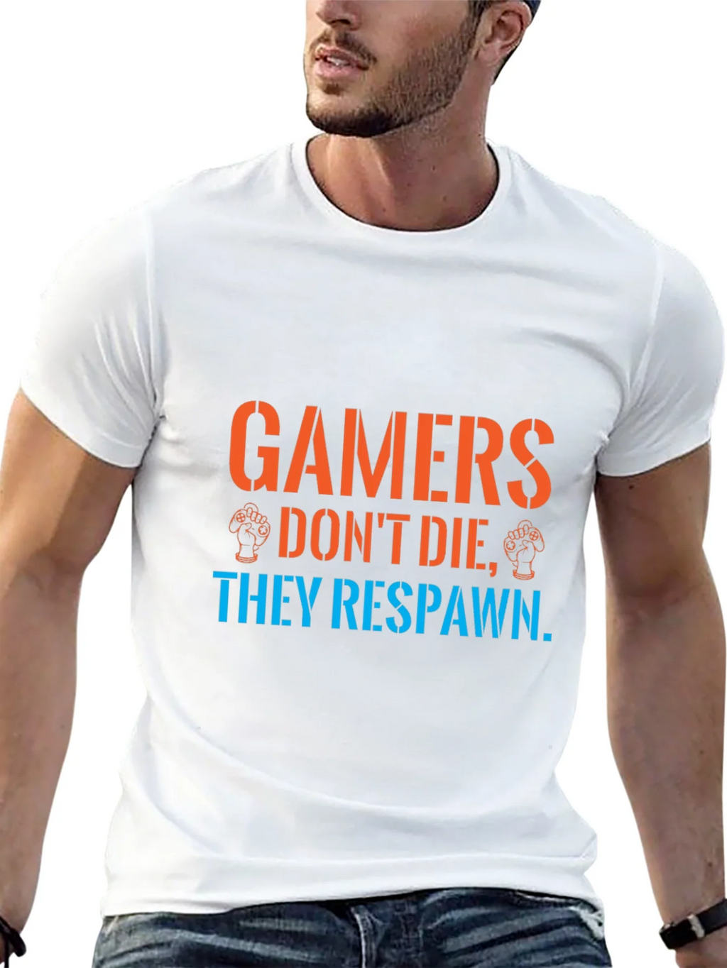 Gamers Respawn Black T-Shirt - Funny Gaming Tee product image 12