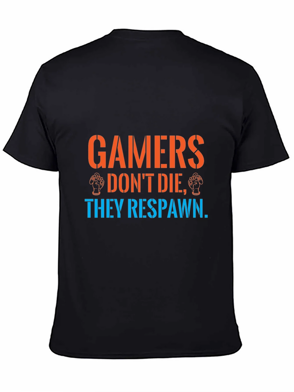 Gamers Respawn Black T-Shirt - Funny Gaming Tee product image 4