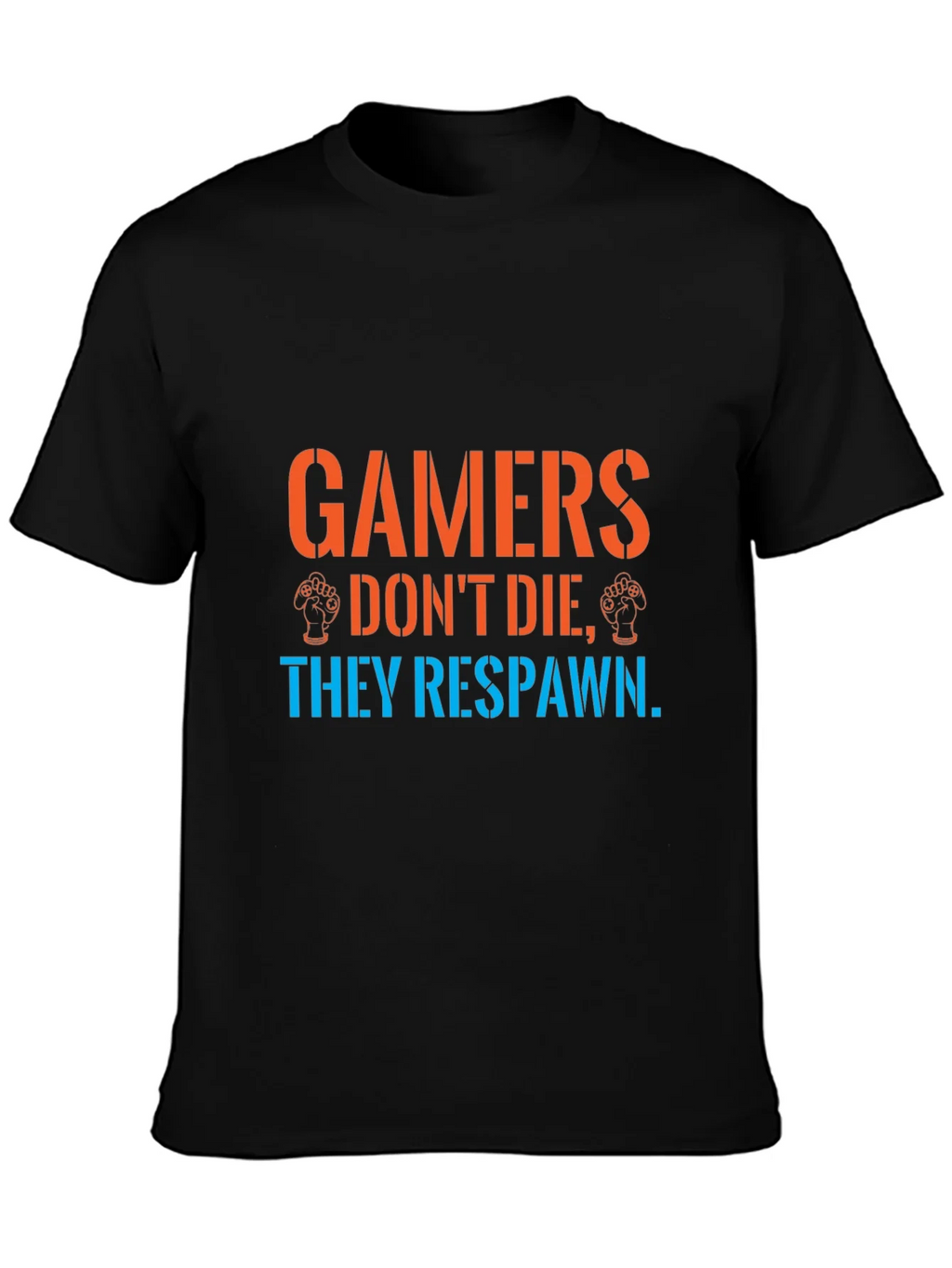 Gamers Respawn Black T-Shirt - Funny Gaming Tee product image 3