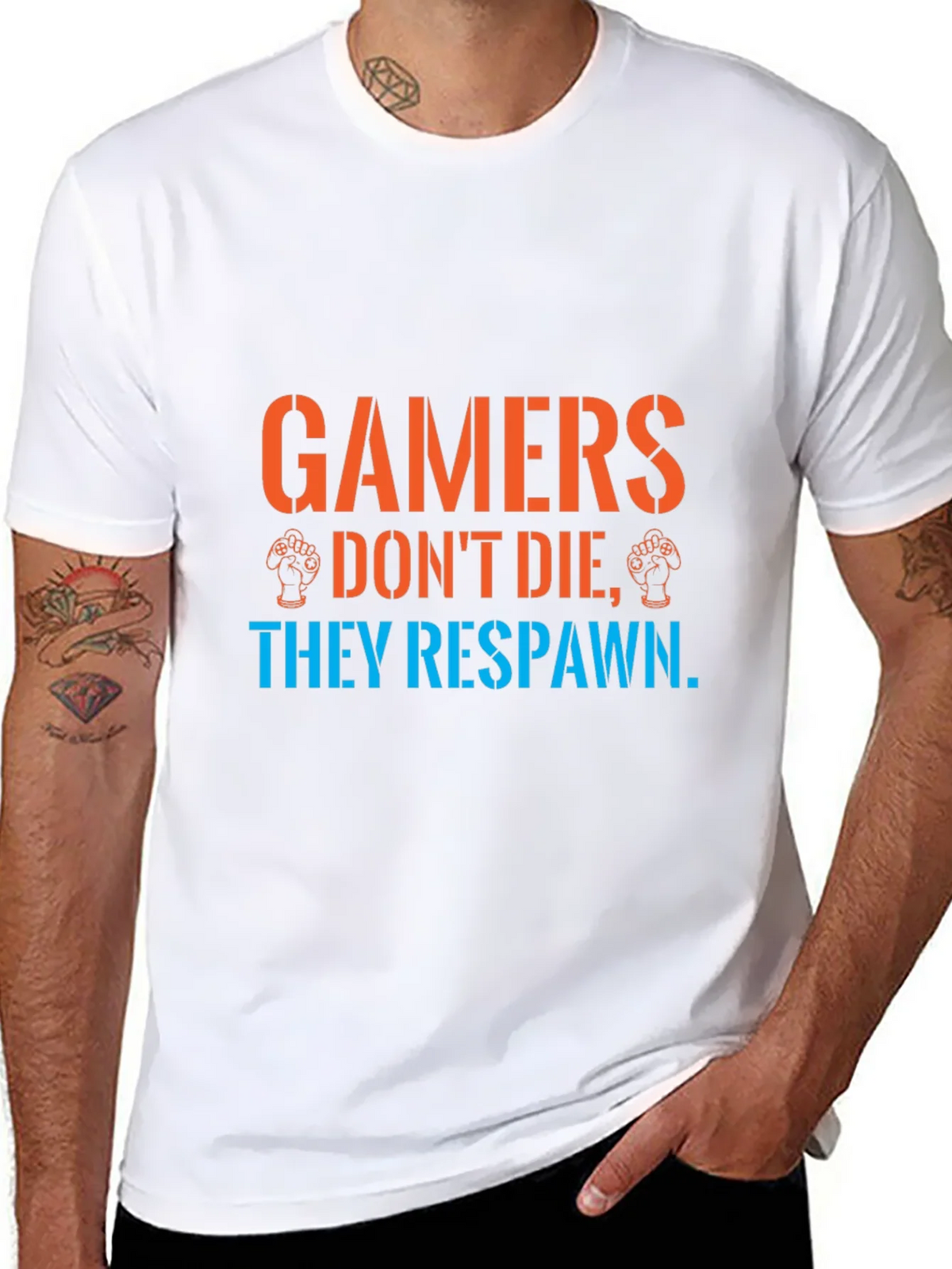 Gamers Respawn Black T-Shirt - Funny Gaming Tee product image 7