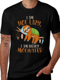 I Am Not Lazy Sloth Graphic Tee product image 1