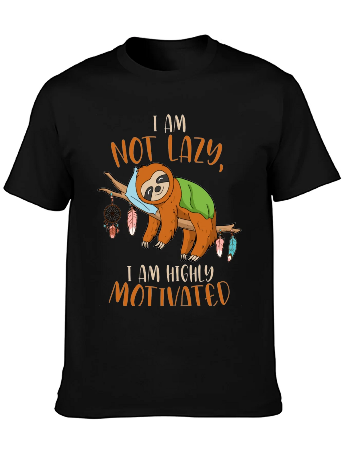 I Am Not Lazy Sloth Graphic Tee product image 3