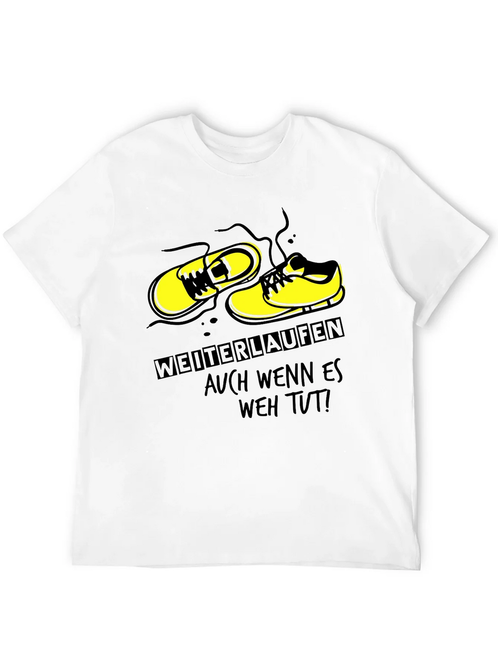 Running Shoes Graphic Black T-Shirt