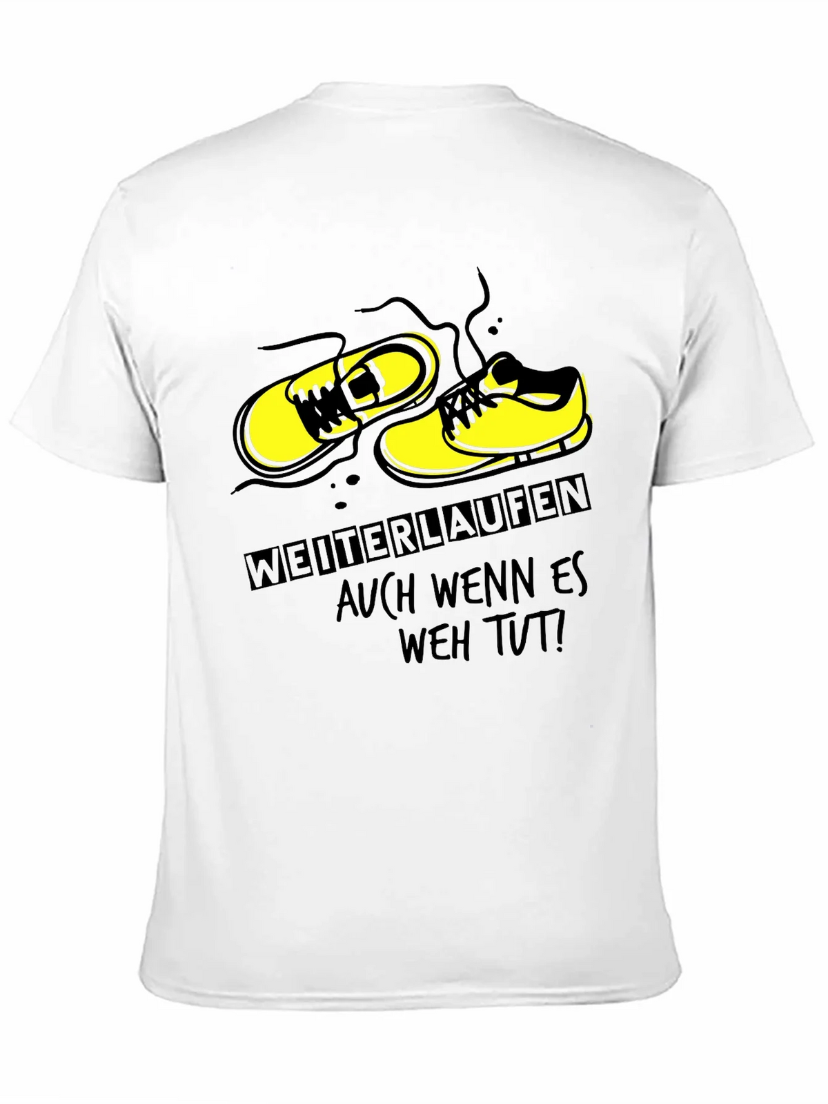 Running Shoes Graphic Black T-Shirt