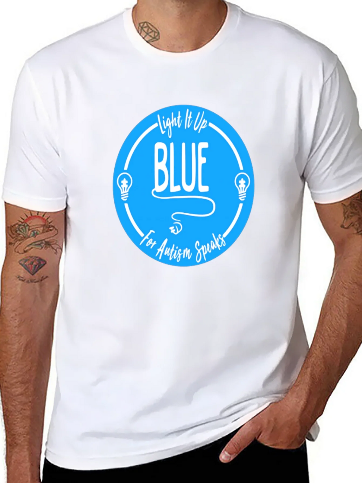 Light It Up Blue Autism Speaks T-Shirt product image 7