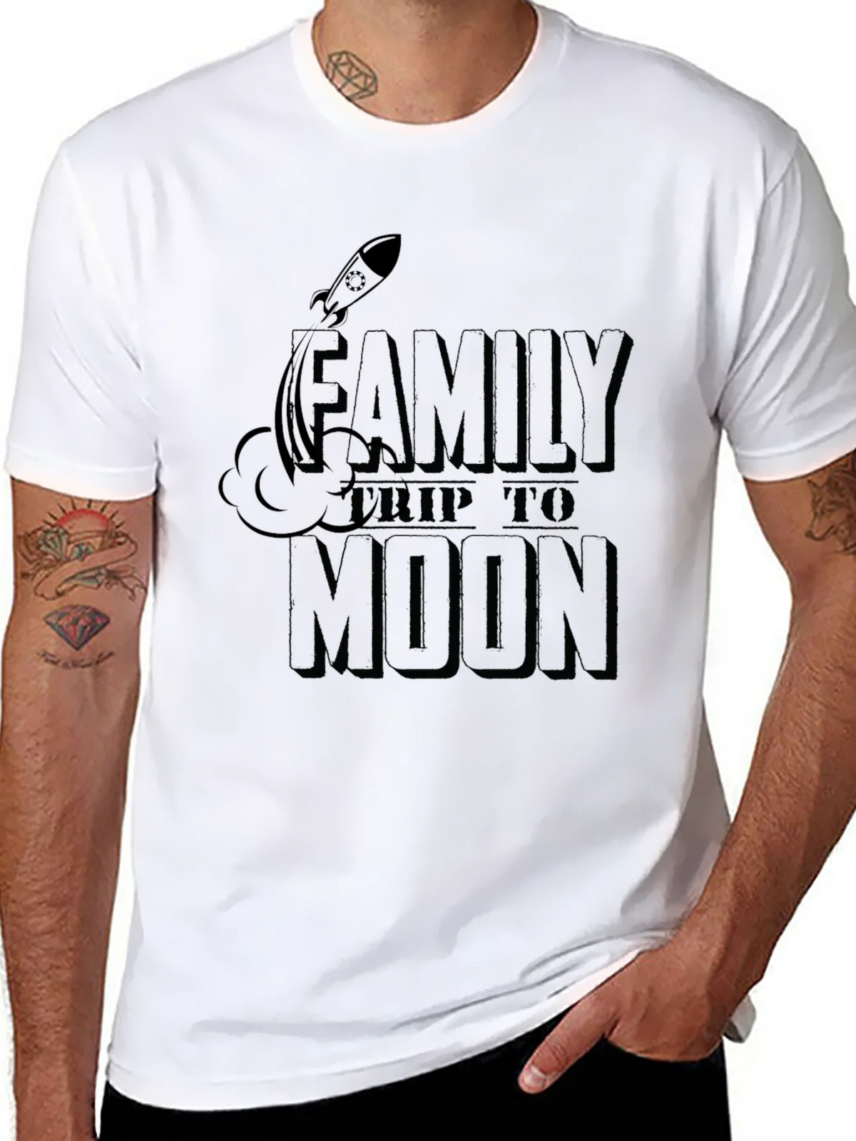 Family Trip to Moon Graphic T-Shirt product image 7