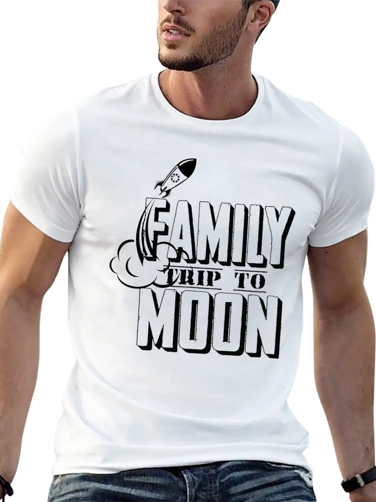 Family Trip to Moon Graphic T-Shirt product image 12