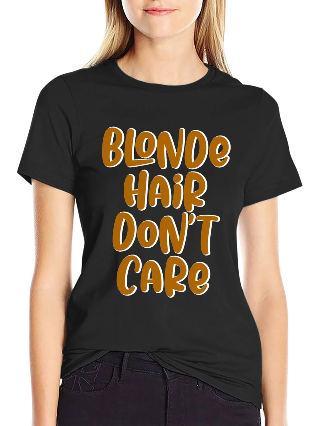 Blonde Hair Dont Care Graphic Tee - Mens Black T-Shirt product image 2