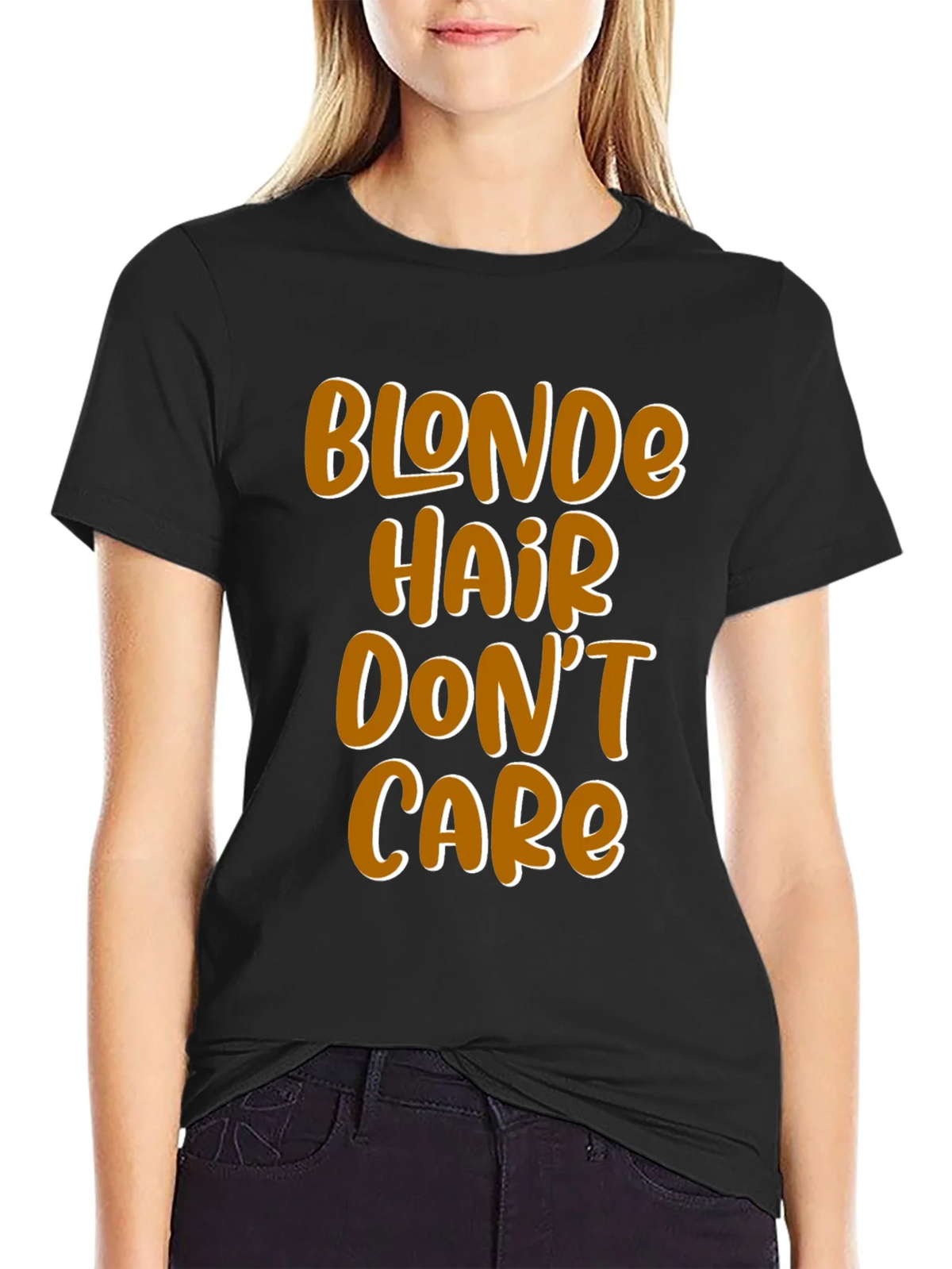 Blonde Hair Dont Care Graphic Tee - Mens Black T-Shirt product image 2