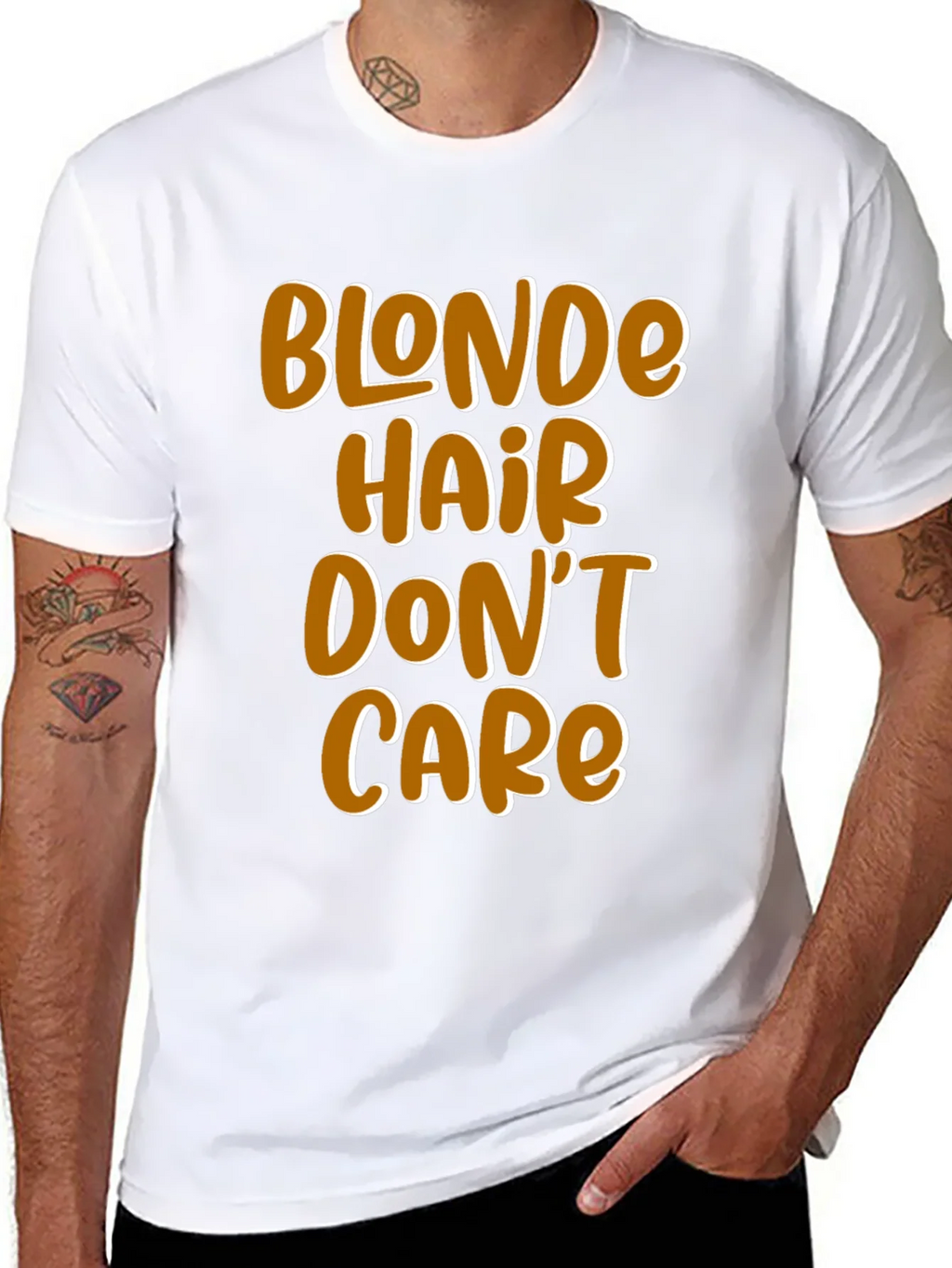 Blonde Hair Dont Care Graphic Tee - Mens Black T-Shirt product image 7